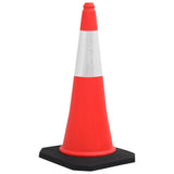 Vidaxl -trafikkegler med tung base 10 pc'er reflekterende 75 cm