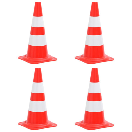 Vidaxl Traffic Cones 4 st, der reflekterer 50 cm rød og hvid