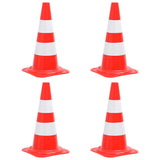 Vidaxl Traffic Cones 4 st, der reflekterer 50 cm rød og hvid