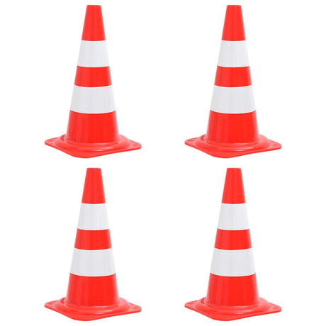 Vidaxl Traffic Cones 4 st, der reflekterer 50 cm rød og hvid