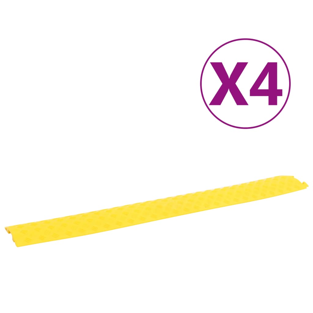 Vidaxl kabelbeskyttere tærskel 4 st 98,5 cm gul