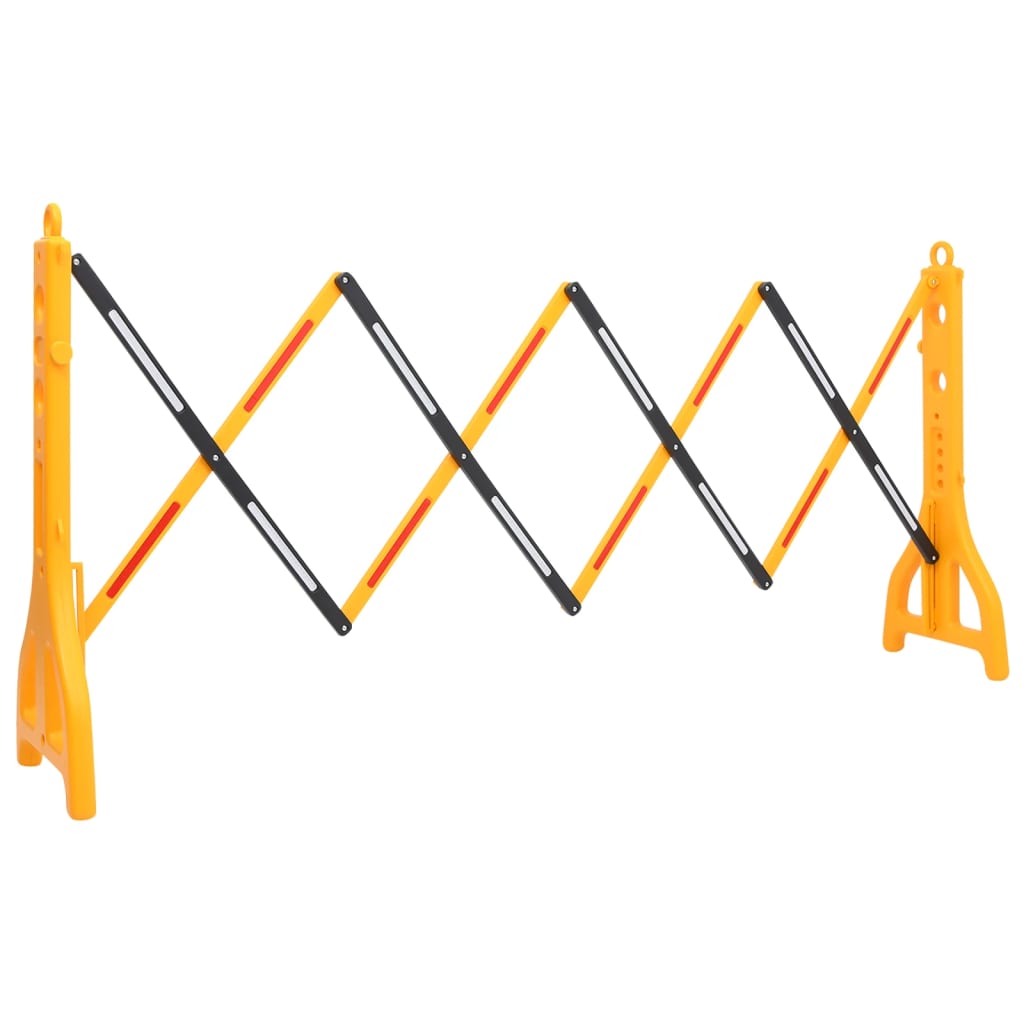 Vidaxl Traffic Barrier Foldbar 250x38x96 cm gul og sort