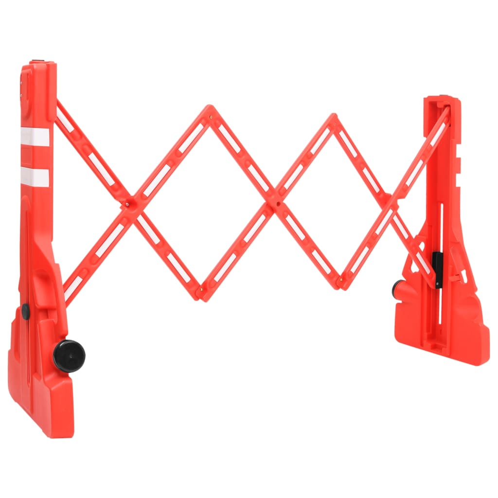 Vidaxl trafikbarrierer sammenfoldelige 210x50x105 cm rød