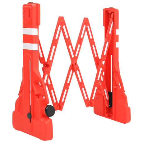 Vidaxl trafikbarrierer sammenfoldelige 210x50x105 cm rød