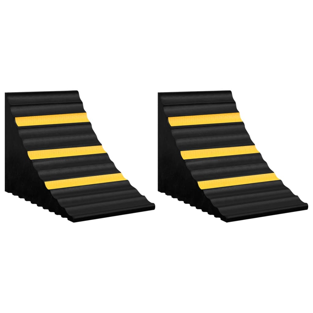 Vidaxl Wheel Blocks 2 stk 29x16x19 cm gummi