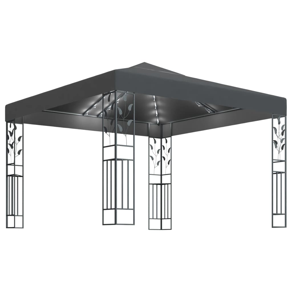 Vidaxx lysthus med LED lyssnor 3x3 m antracit
