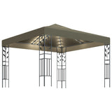Vidaxx lysthus med LED-slyngelys 3x3 m taupe