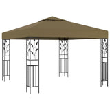 Vidaxx lysthus med LED-slyngelys 3x3 m taupe