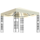 Vidaxx lysthus med LED strygelys 3x3 m cremefarvet