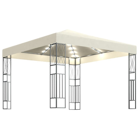 Vidaxx lysthus med LED strygelys 3x3 m stof cremefarvet