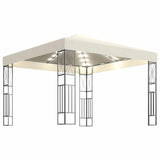 Vidaxx lysthus med LED strygelys 3x3 m stof cremefarvet