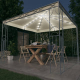 Vidaxl Arbor med LED Light Garland 300x300 cm cremefarvet