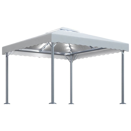 Vidaxx lysthus med LED-slyngelys 300x300 cm aluminiumscreme