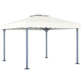 Vidaxx lysthus med LED-slyngelys 300x300 cm aluminiumscreme