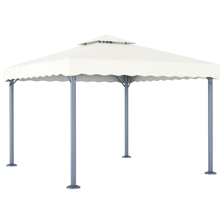 Vidaxx lysthus med LED-slyngelys 300x300 cm aluminiumscreme