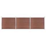 Vidaxl Fence Panel Set 526x146 cm HKC Brown