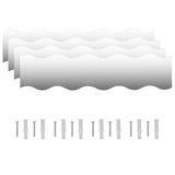 Vidaxl Wall spejler golfformet 4 st 100x23 cm glas