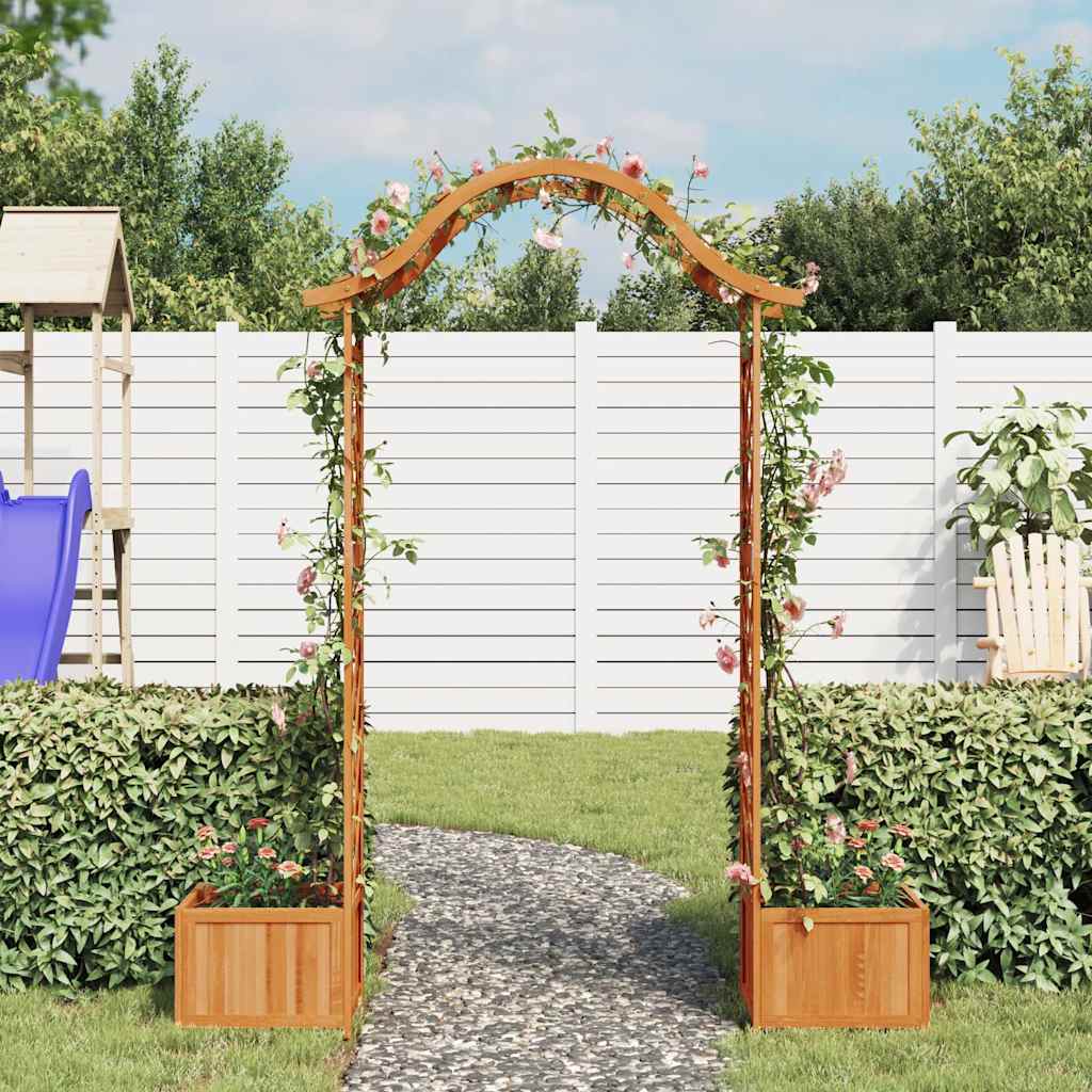 Vidaxl Pergola med planter Solid Pinewood