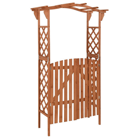 Vidaxl pergola med port 116x40x204 cm fast fyrretræ