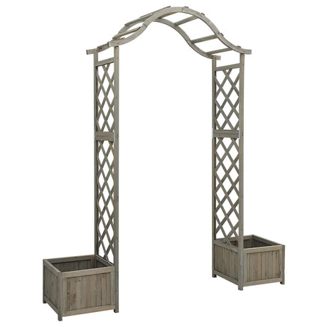 Vidaxl Pergola med planter solid fyrgrå