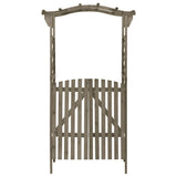 Vidaxl pergola med port 116x40x204 cm Solid fyrretræ grå grå