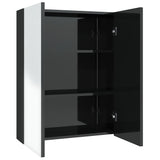Vidaxl badkamerkast met spiegel 60x15x75 cm mdf glanzend zwart