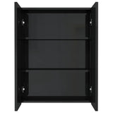 Vidaxl badkamerkast met spiegel 60x15x75 cm mdf glanzend zwart