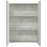 Vidaxl badkamerkast met spiegel 60x15x75 cm mdf betongrijs
