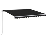 Vidaxx fortelt manuelt udtrækbart med LED 300x250 cm antracit farve