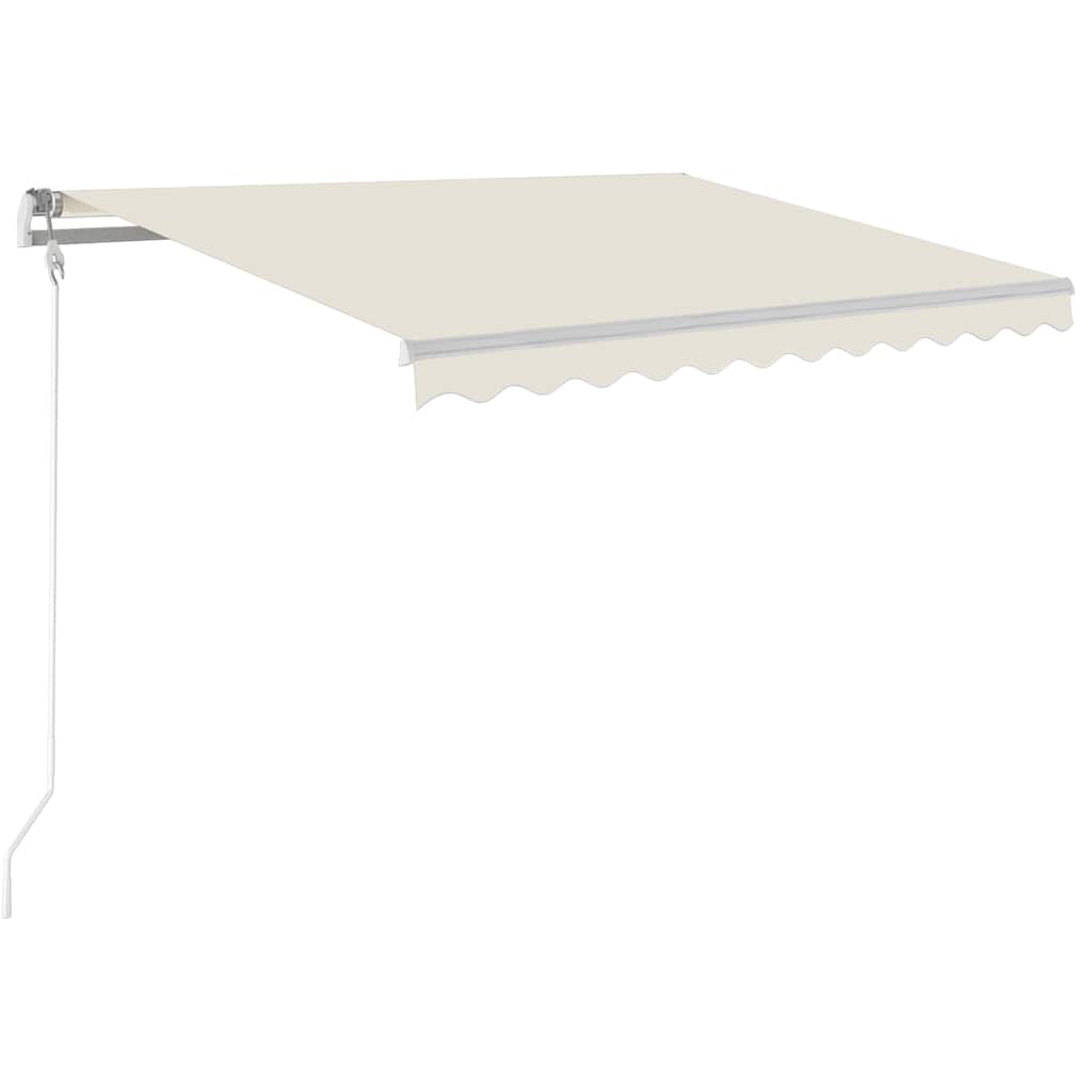 Vidaxl luifel automatisch met led en windsensor 300x250 cm crèmekleur