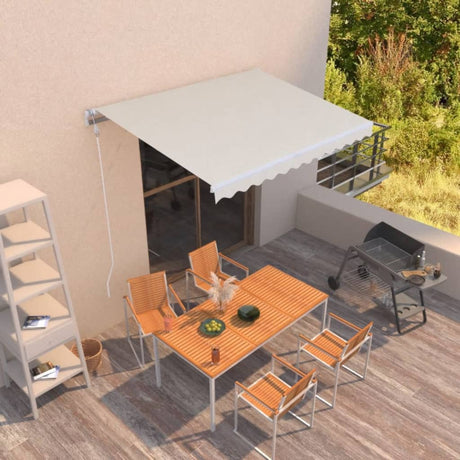 Vidaxx fortelt manuelt udtrækbart 350x250 cm cremefarvet