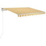 Vidaxx fortelt manuelt udtrækbart 350x250 cm gul og hvid
