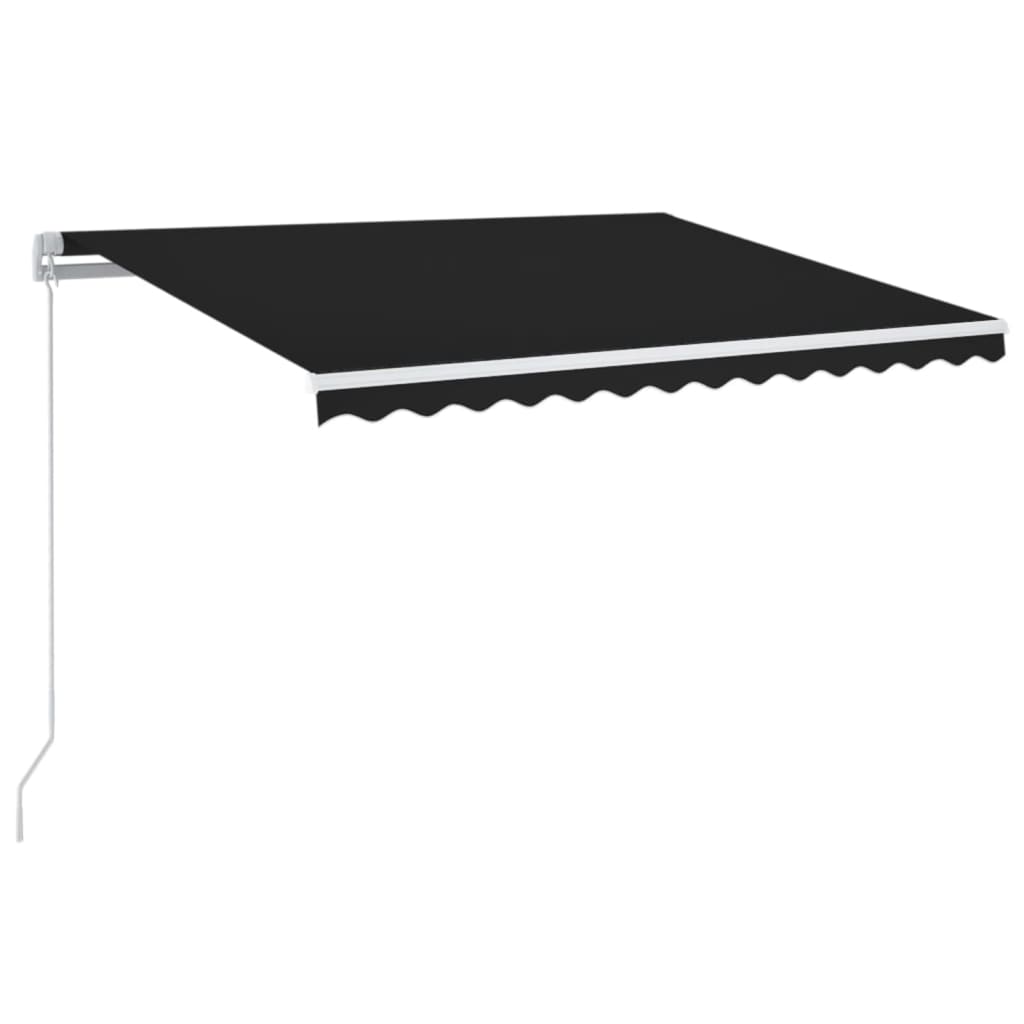 Vidaxx fortelt manuelt udtrækbart med LED 350x250 cm antracit farve