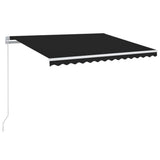 Vidaxx fortelt manuelt udtrækbart med LED 350x250 cm antracit farve