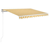 Vidaxx fortelt automatisk udtrækbart 350x250 cm gul og hvid