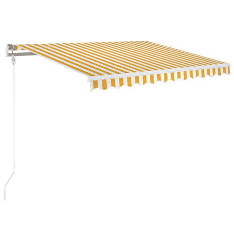 Vidaxx fortelt automatisk udtrækbart 350x250 cm gul og hvid
