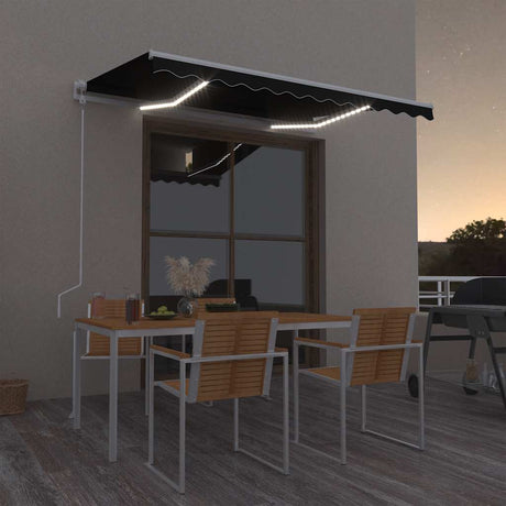 Vidaxx forteltautomatik med LED og vindsensor 350x250 cm antracit