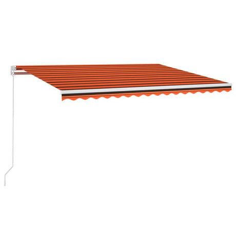 Vidaxx fortelt manuelt udtrækbart med LED 400x300 cm orange og brun