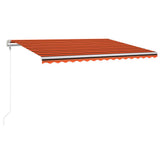 Vidaxl Luifel Automatisk med LED vindsensor 400x300 cm Orange Brown