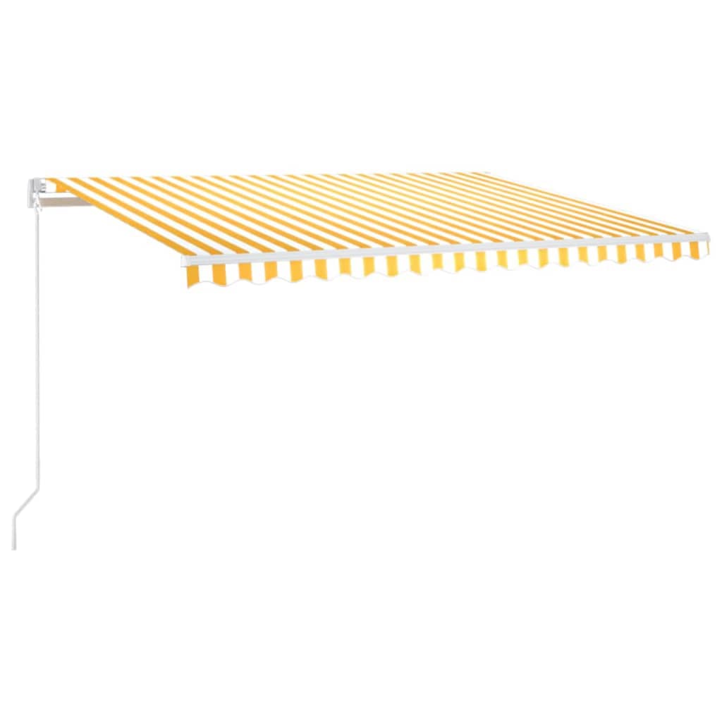 Vidaxl Luifel udvider manuelt 450x300 cm gul og hvid