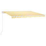 Vidaxl Luifel udvider manuelt 450x300 cm gul og hvid