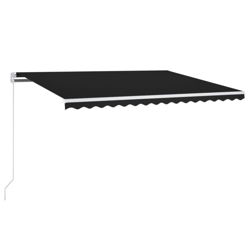 Vidaxl Luifel manuelt kan udvides med LED 450x300 cm anthracitfarve