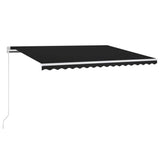 Vidaxl Luifel manuelt kan udvides med LED 450x300 cm anthracitfarve
