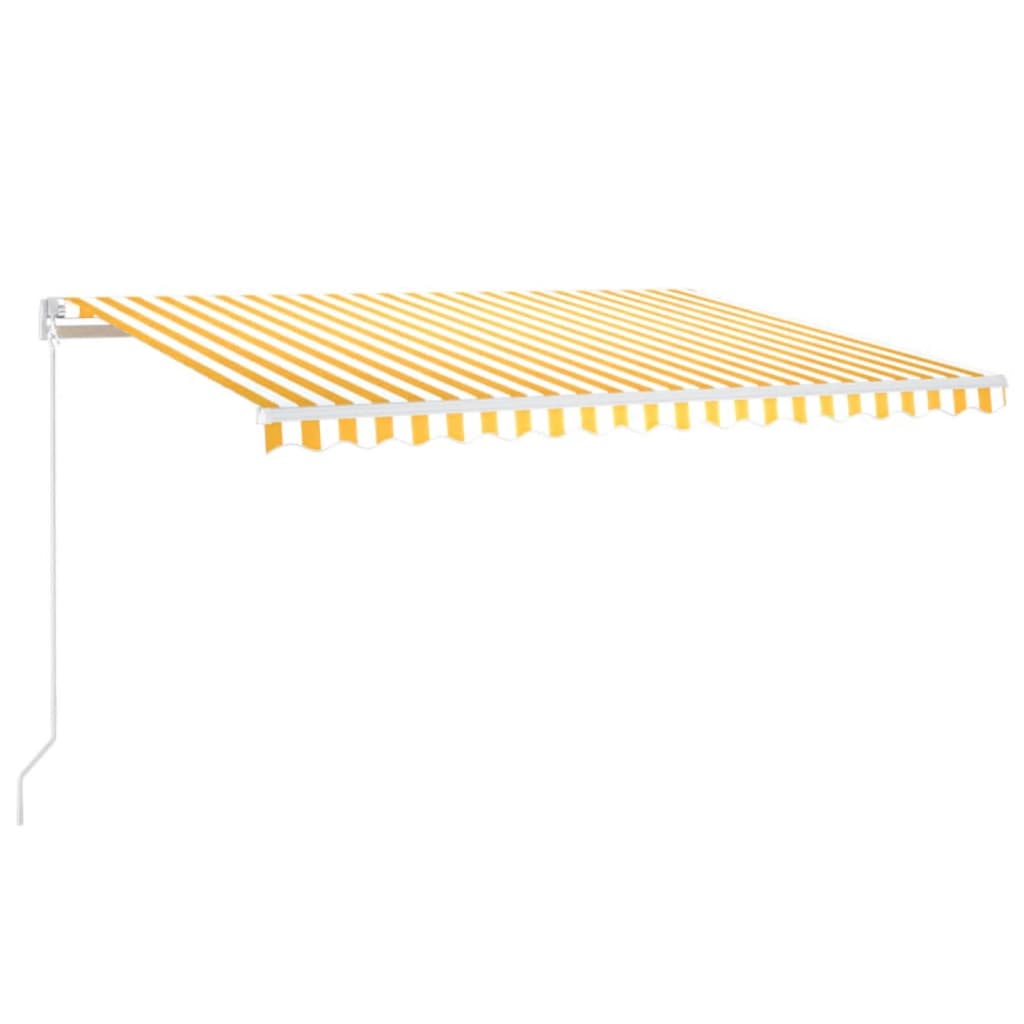 Vidaxl Luifel forlænger automatisk 450x300 cm gul og hvid