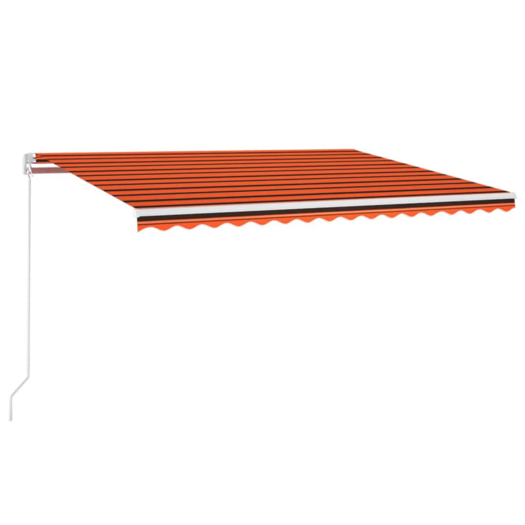 Vidaxl Luifel Automatisk med LED vindsensor 450x300 cm Orange Brown