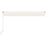 Vidaxl Luifel udvider manuelt 500x300 cm creme -farvet