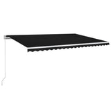 Vidaxl Luifel manuelt kan udvides med LED 500x300 cm anthracitfarve