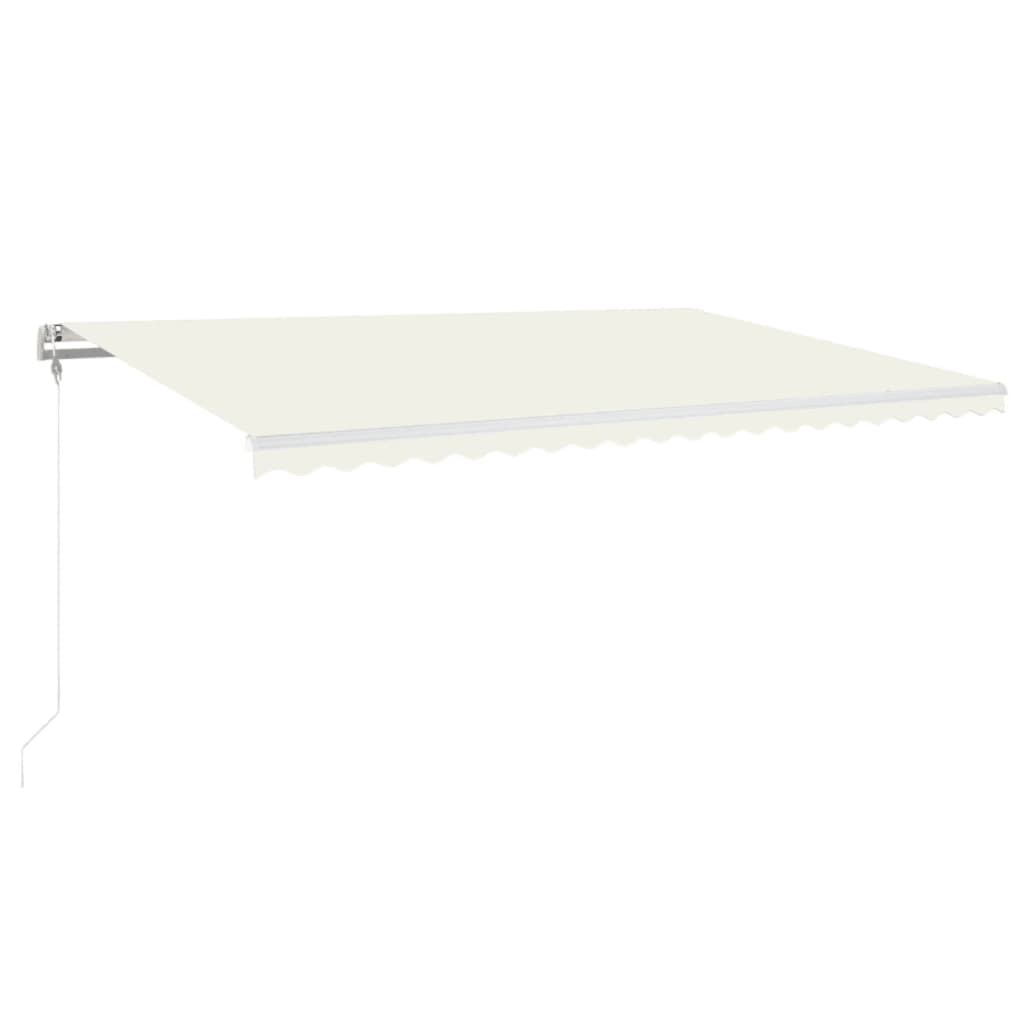 Vidaxl Luifel Automatic med LED og vindsensor 500x300 cm cremefarve