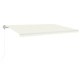 Vidaxl Luifel Automatic med LED og vindsensor 500x300 cm cremefarve