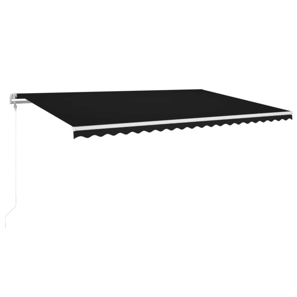 Vidaxl Luifel Automatisk med LED og vindsensor 500x300 cm Anthracite